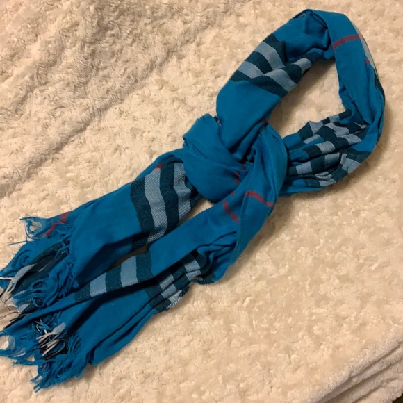 Blue Plaid Scarf - Picture 1 of 1